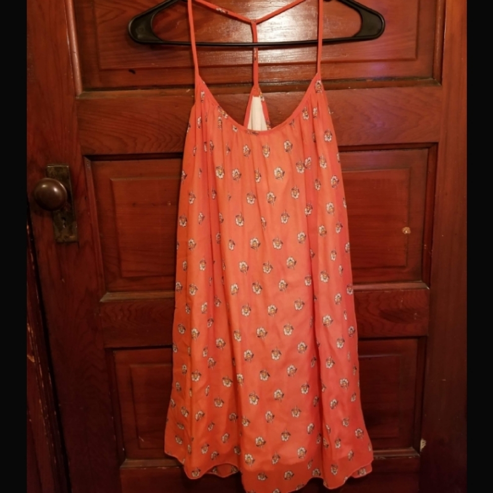 Orange Floral Dress